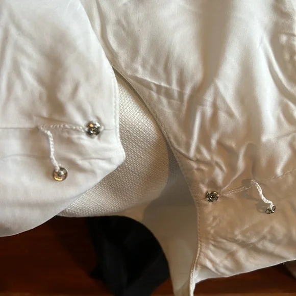 Anne Klein white & tan sleeveless career dress size 6. - Picture 8 of 9